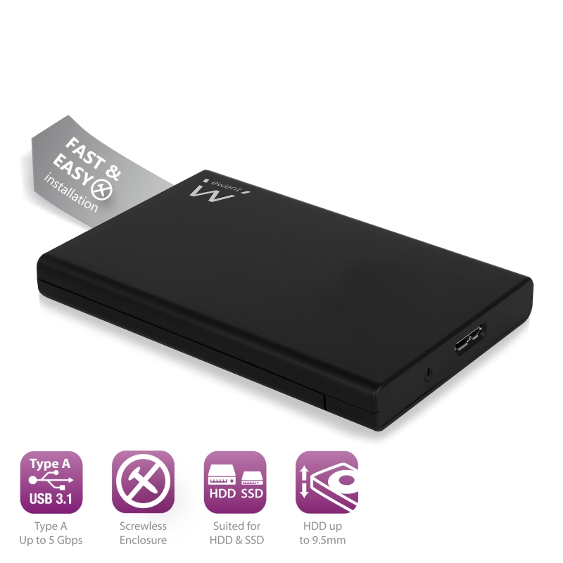 Box HDD/SSD SATA da 2.5 pollici USB 3.1
